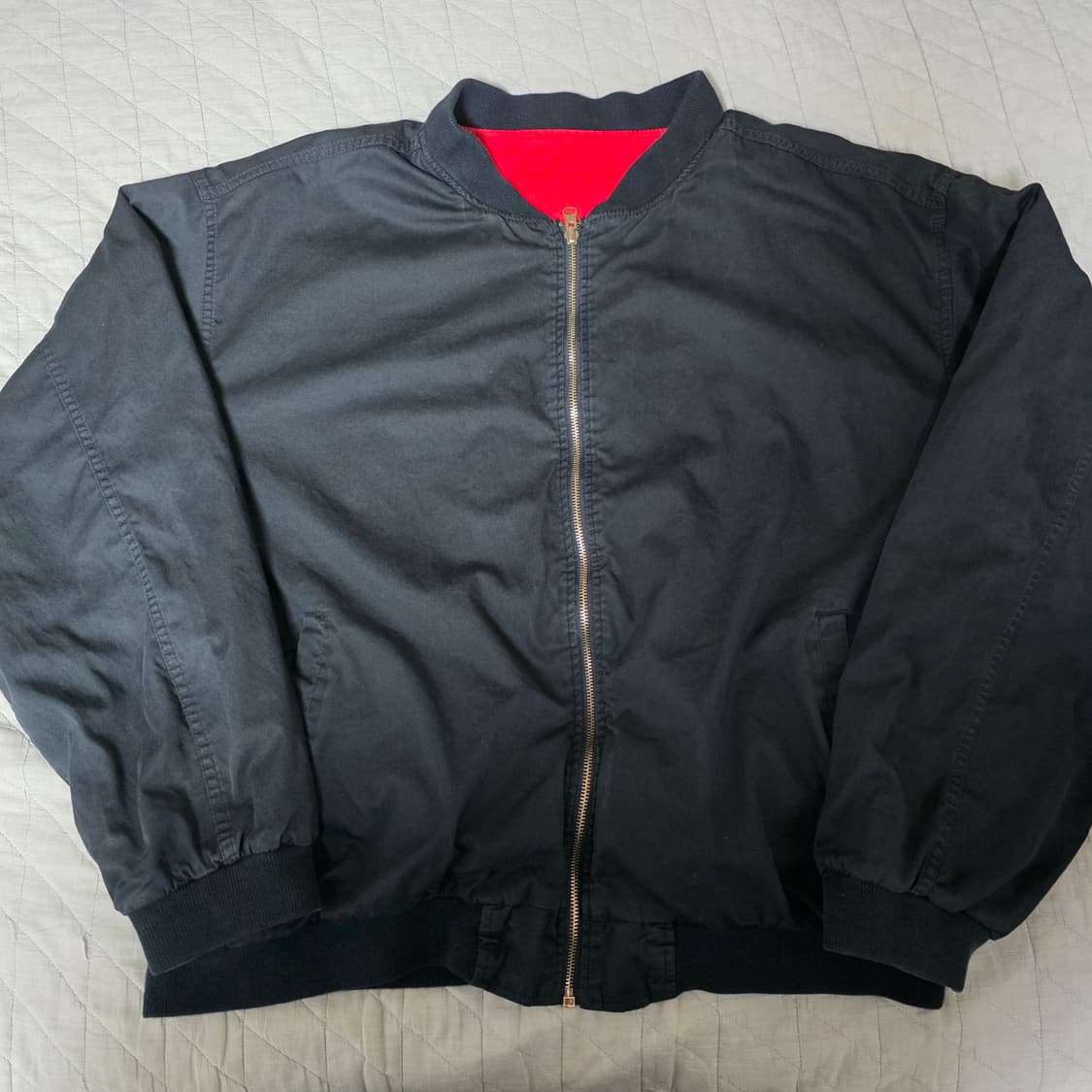 [XXL] 90s 빈티지 말보로 리버시블 봄버 자켓 블랙/레드 굿 상품이미지4