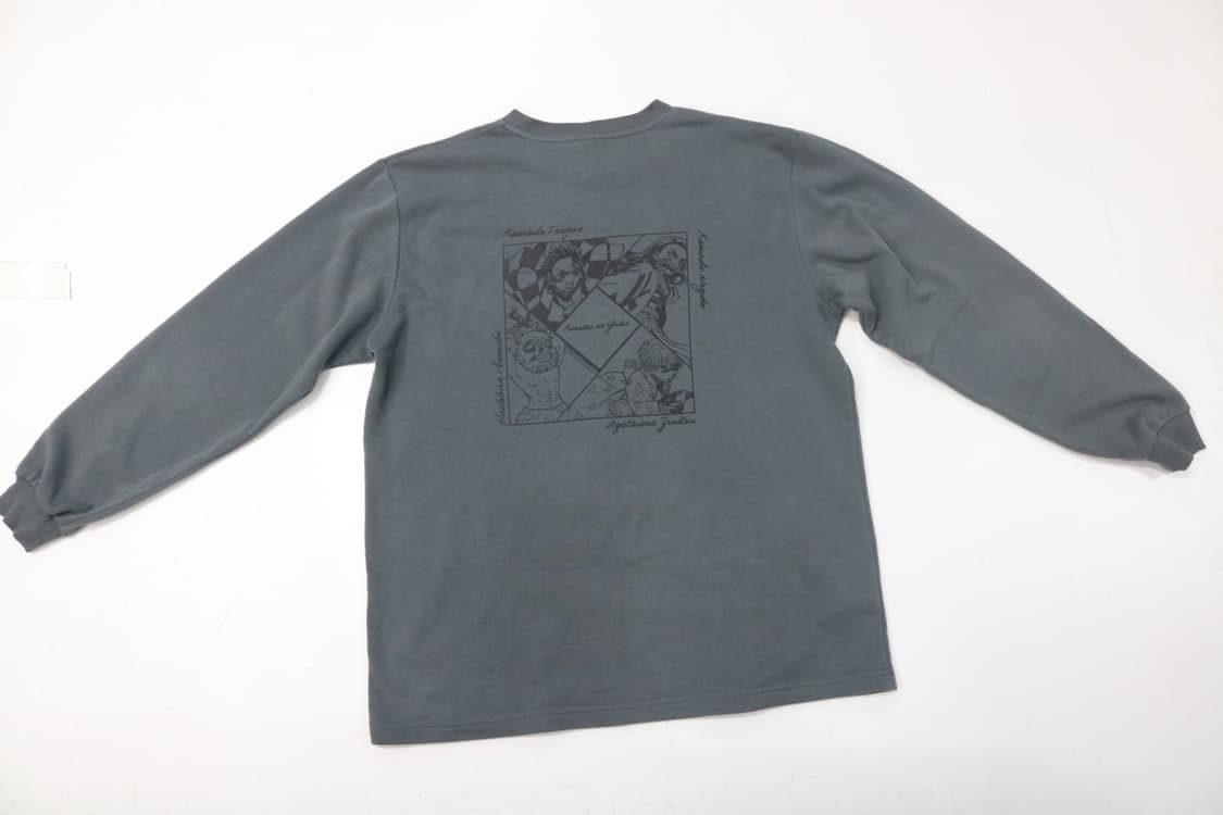 귀멸의 칼날 귀살대 백프린팅 차콜 맨투맨 (L) 상품이미지3