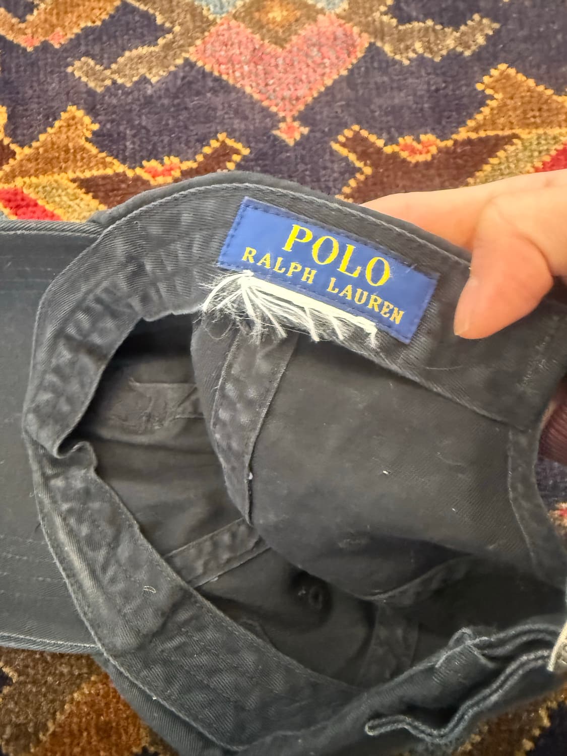 폴로 빅포니 볼캡 올블랙 상품이미지5