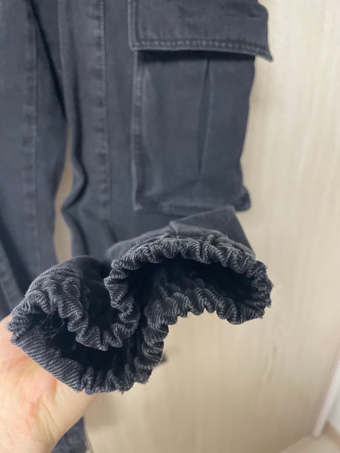 52사이즈, 준지 흑청 데님 조거팬츠 상품이미지3