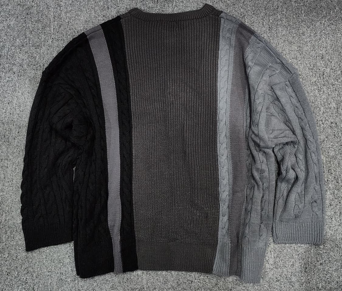 매스노운 멀티플 인시전 케이블 오버핏 니트 L 상품이미지3