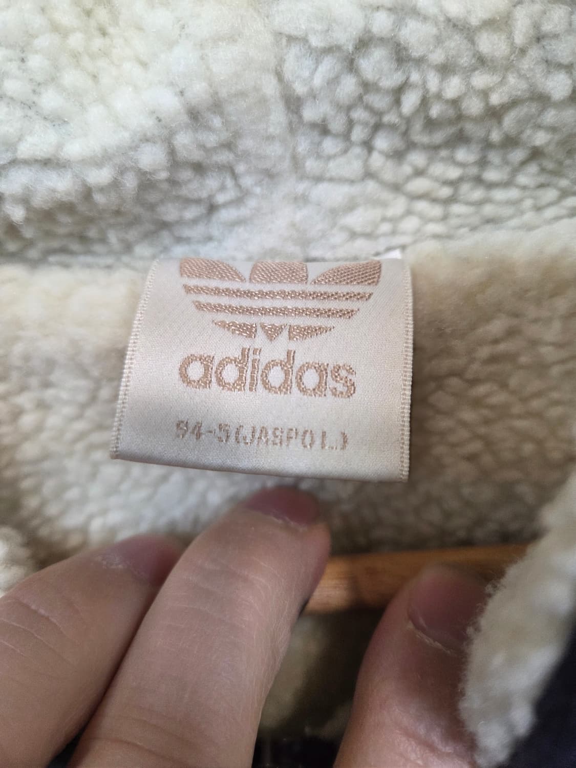 아디다스 일본판 빈티지 90s 빅로고 안감플리스 패디드 후드집업 자켓 L 상품이미지3