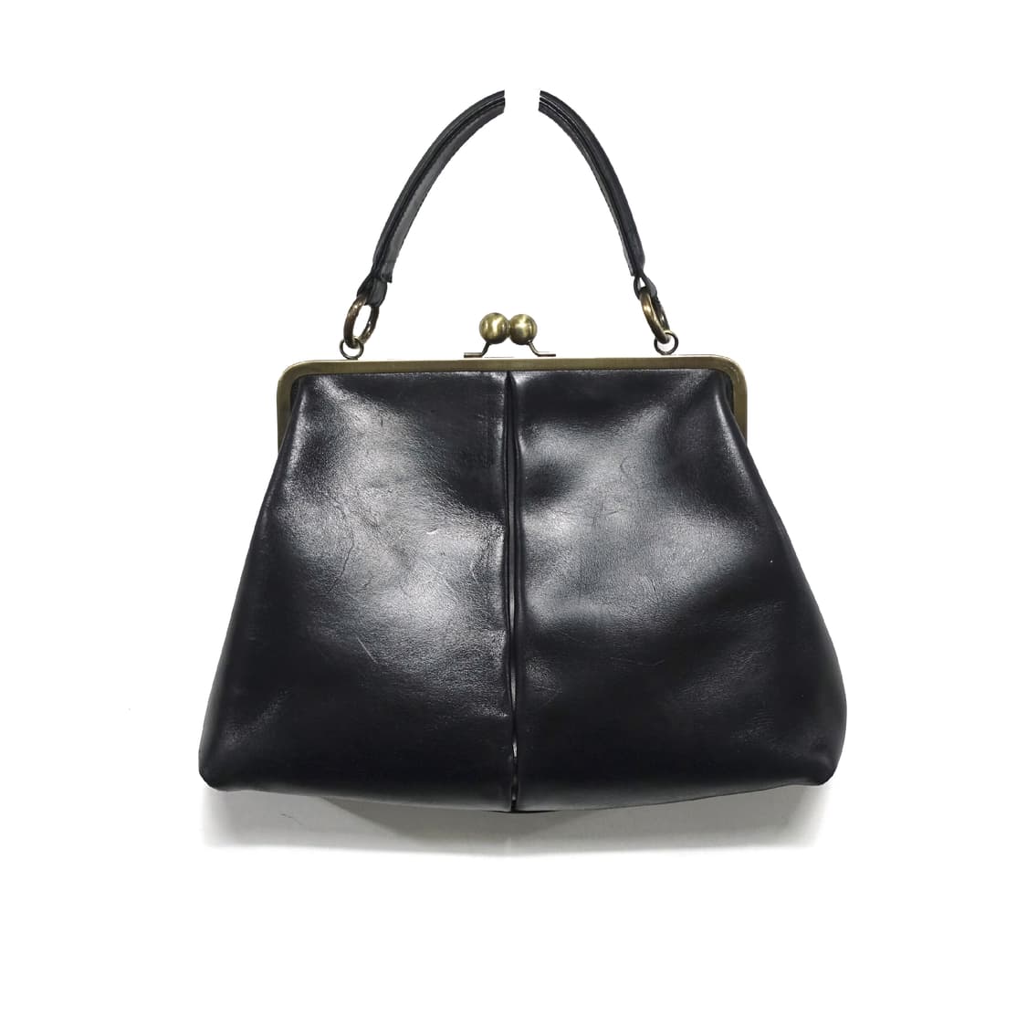 LEATHER  빈티지 레더 메탈프레임 클러치 숄더 토트백 상품이미지1