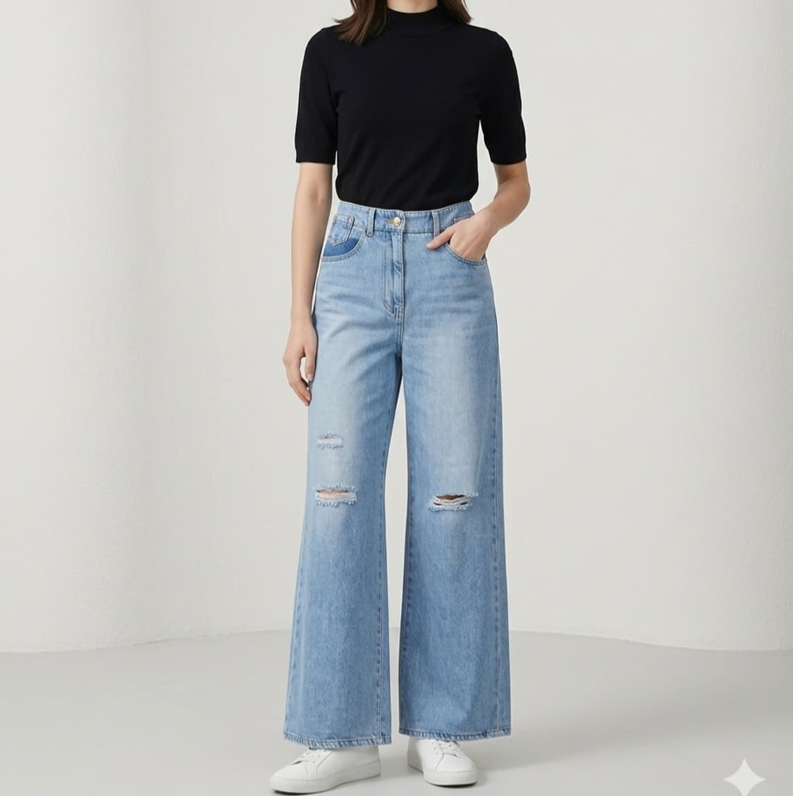 [25]오즈세컨 와이드 데님 팬츠 상품이미지1