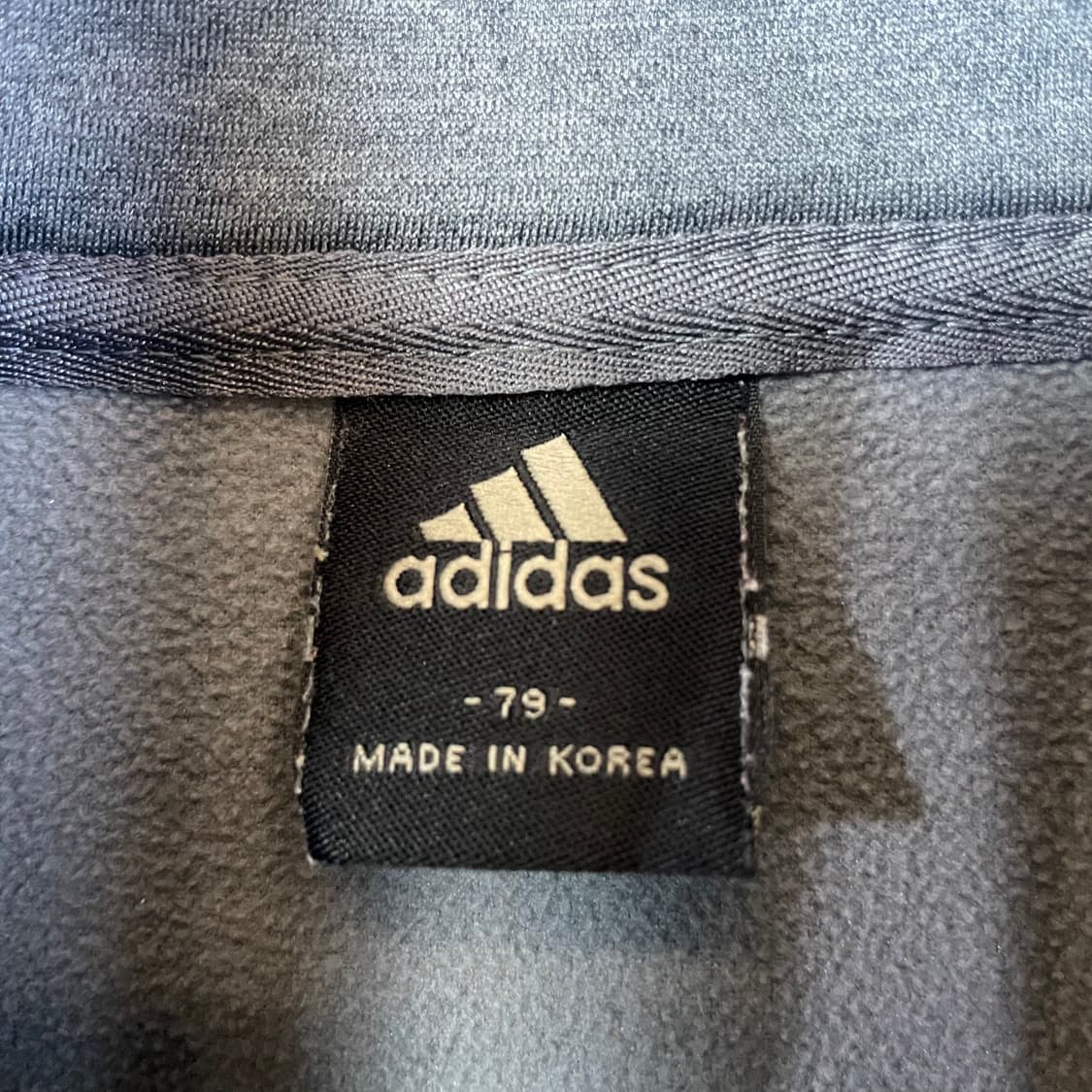 아디다스 그레이 형광삼선 기모 져지 트랙탑 79 상품이미지5