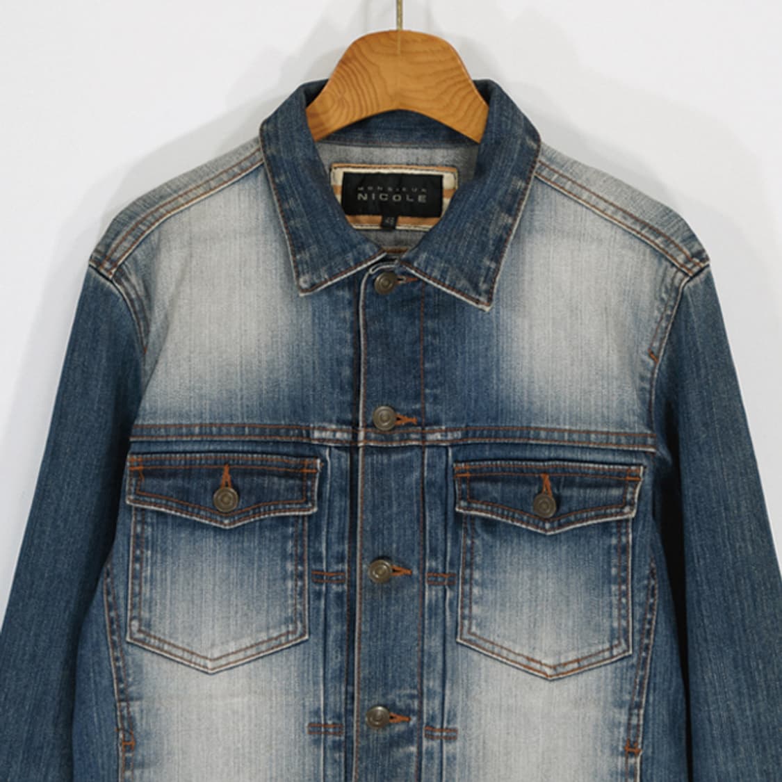 MONSIEUR NICOLE 빈티지워싱데님자켓 상품이미지3