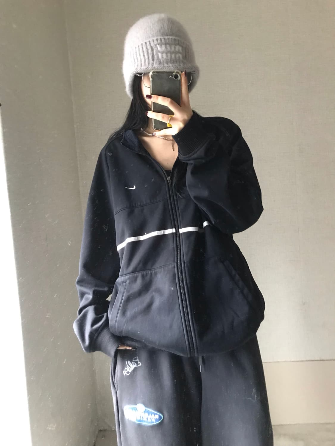 나이키 블랙 오버핏 져지 상품이미지2