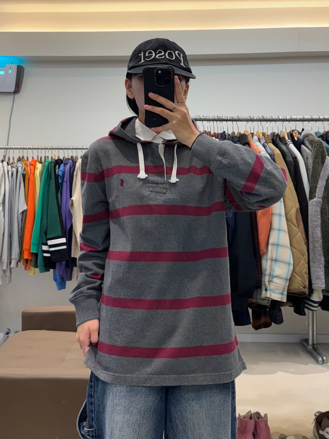 폴로 랄프로렌 스트라이프 후드 럭비 셔츠 상품이미지4