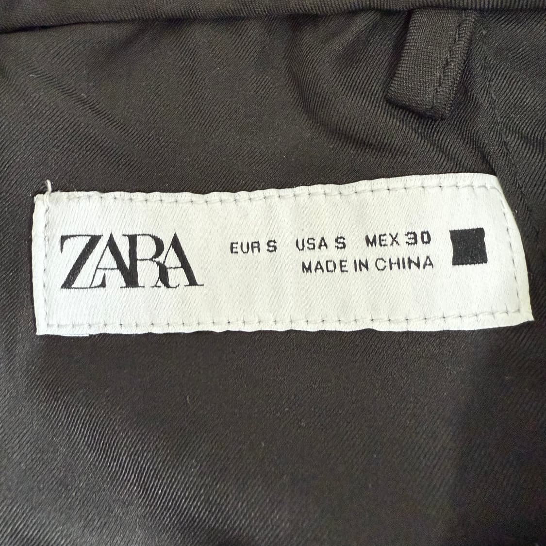 [US S] 자라 남성 백포켓 플리츠 밴딩 팬츠 바지 블랙 3704 상품이미지3