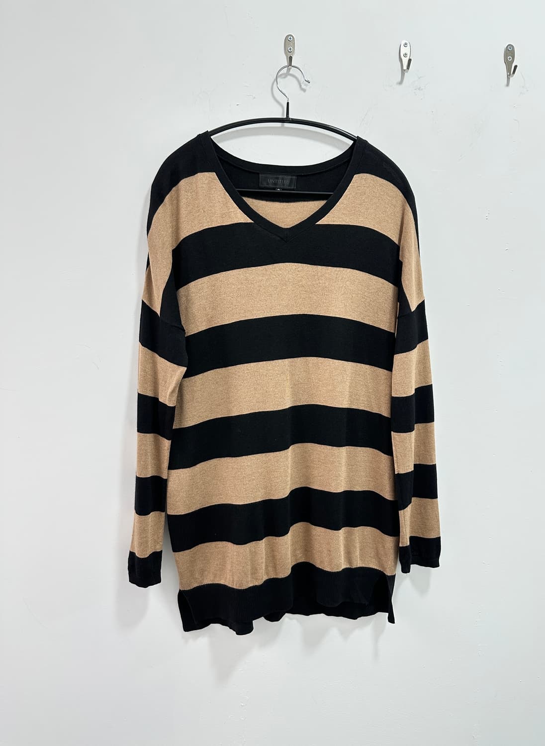 Untitled grunge stripe v knit  상품이미지3