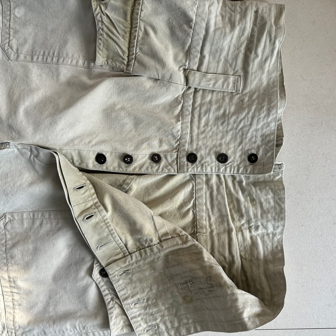 60s 영국 빈티지 하이웨이스트 워크 팬츠 (34) 상품이미지4