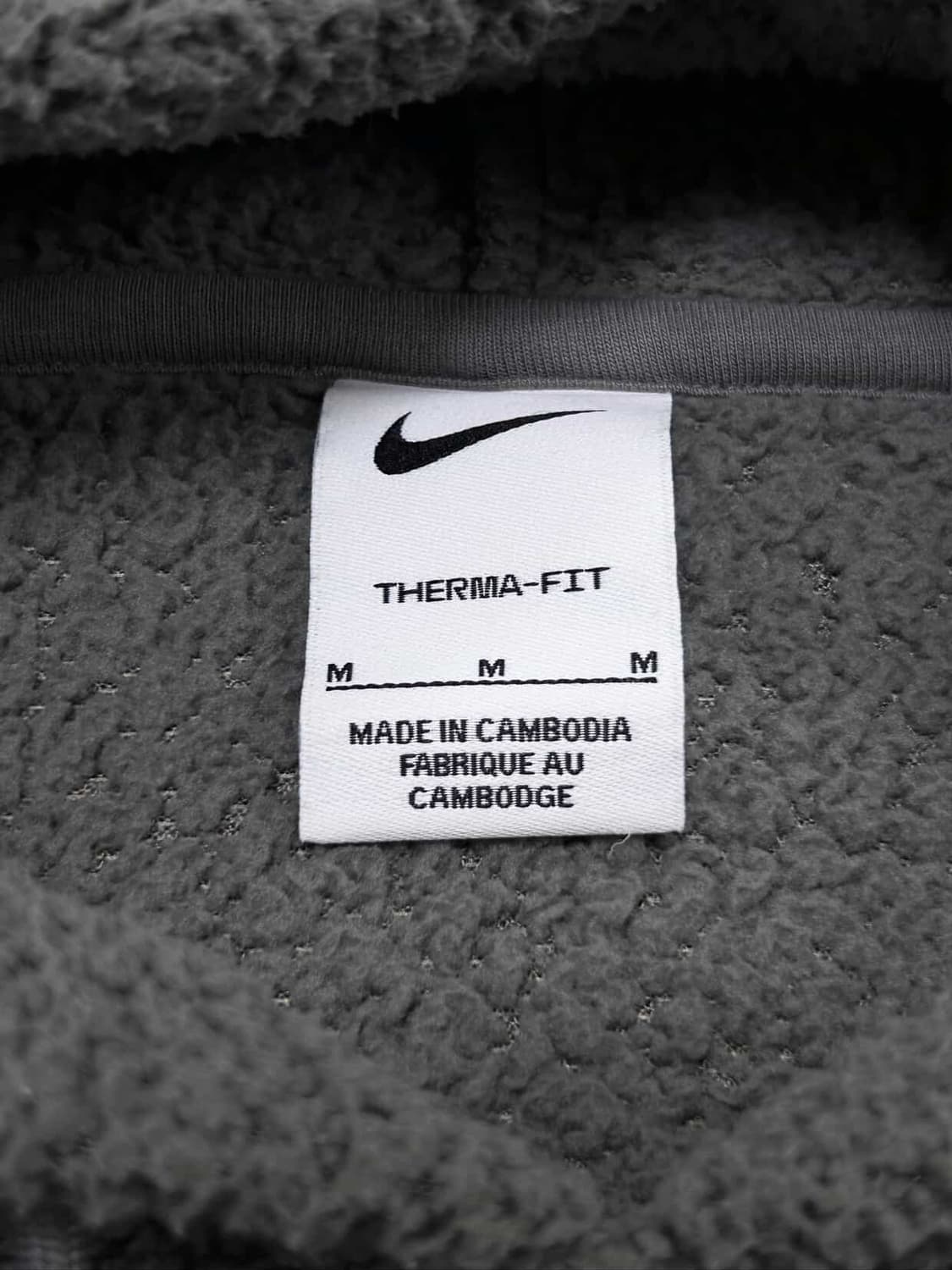 나이키 자수로고 그레이 뽀글이 후드 상품이미지8