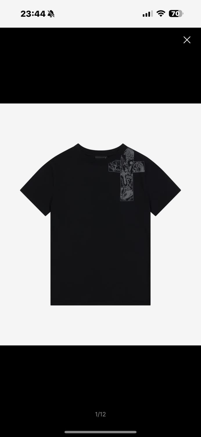 Aakam 아캄 CROS2 Printed Half Top (Black) 상품이미지1