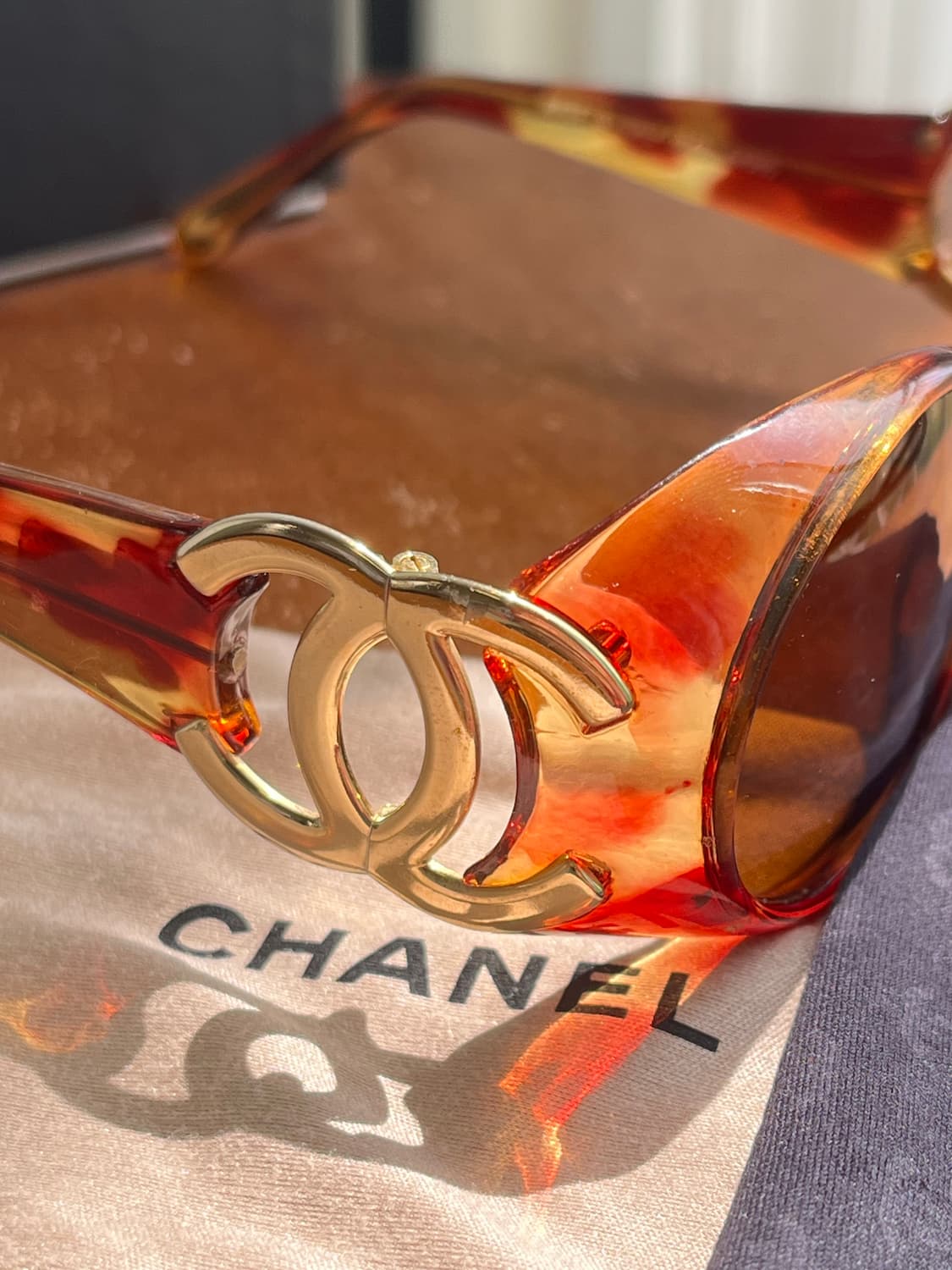 올드 샤넬 빈티지 선글라스 made in italy 풀구성 상품이미지5