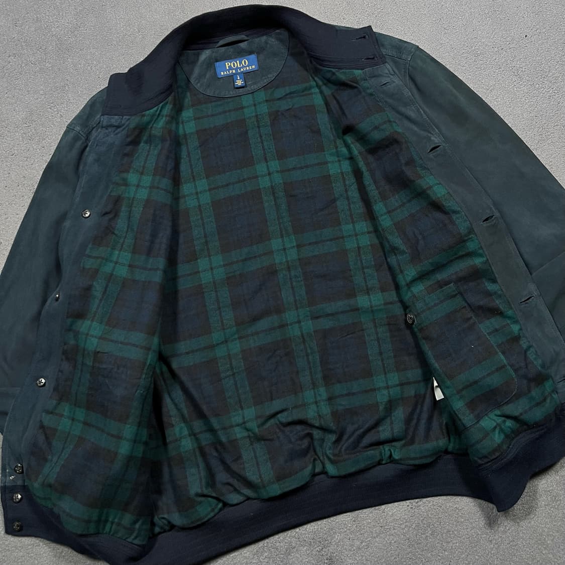 폴로 염소 스웨이드 A1 블루종 레더 자켓 상품이미지5