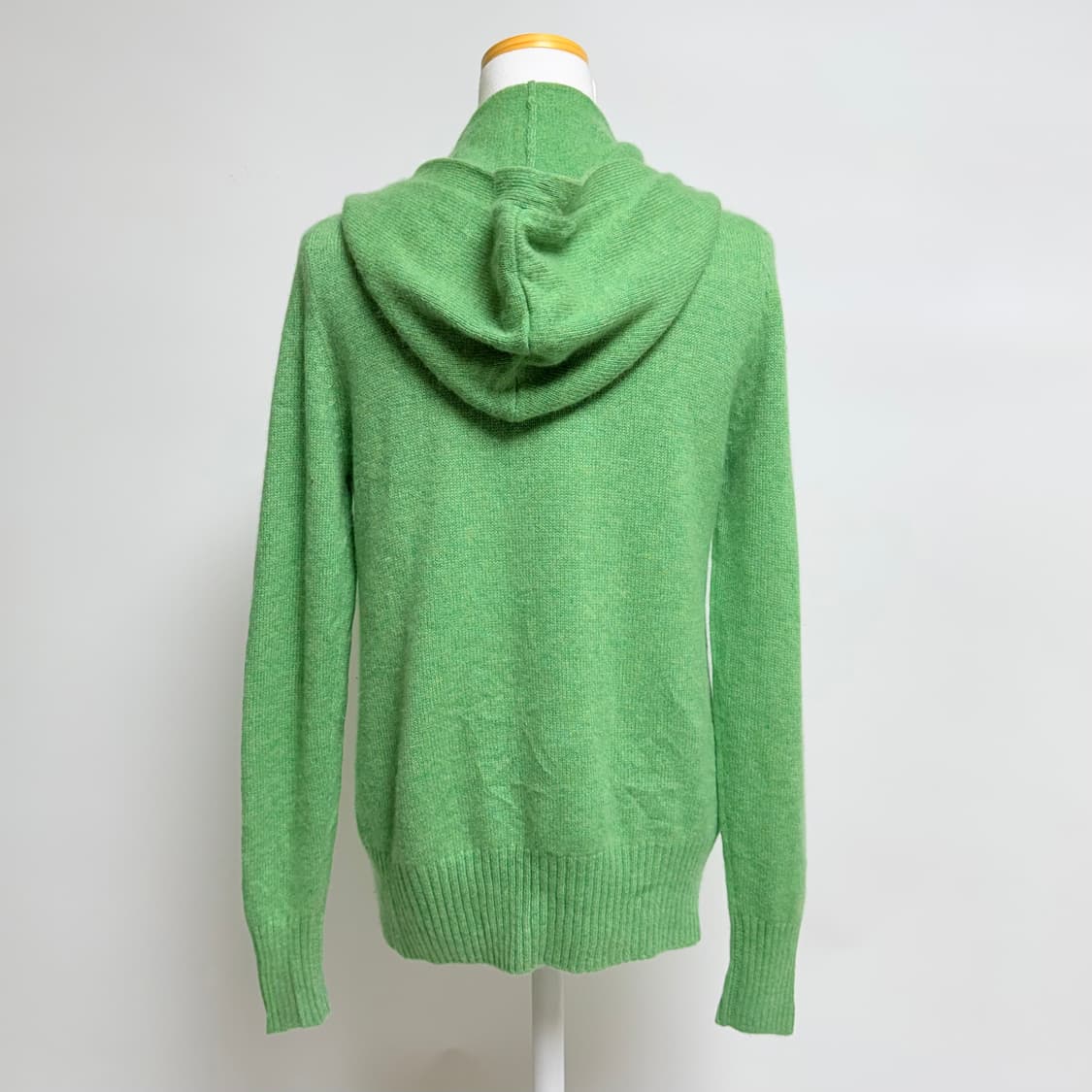 [캐시미어 100%] 그린 후드 포켓 니트 가디건 M 상품이미지3
