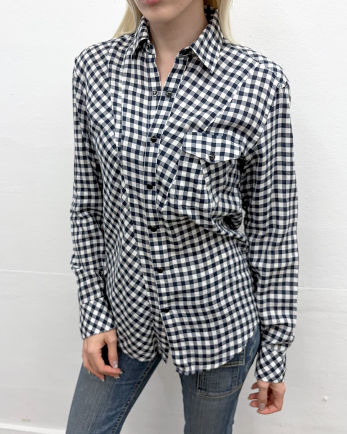 닐바렛 패널 체크 셔츠 상품이미지4