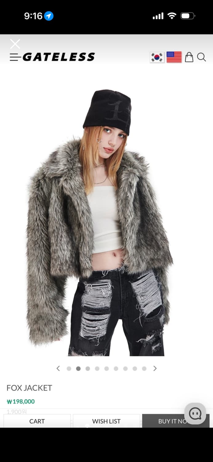 게이트리스 폭스 퍼 자켓 상품이미지2