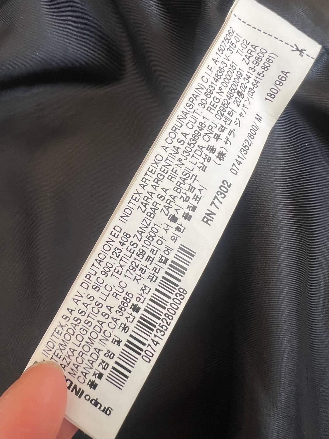 자라 남성 블랙 염소가죽 스웨이드믹스 바시티점퍼  상품이미지6