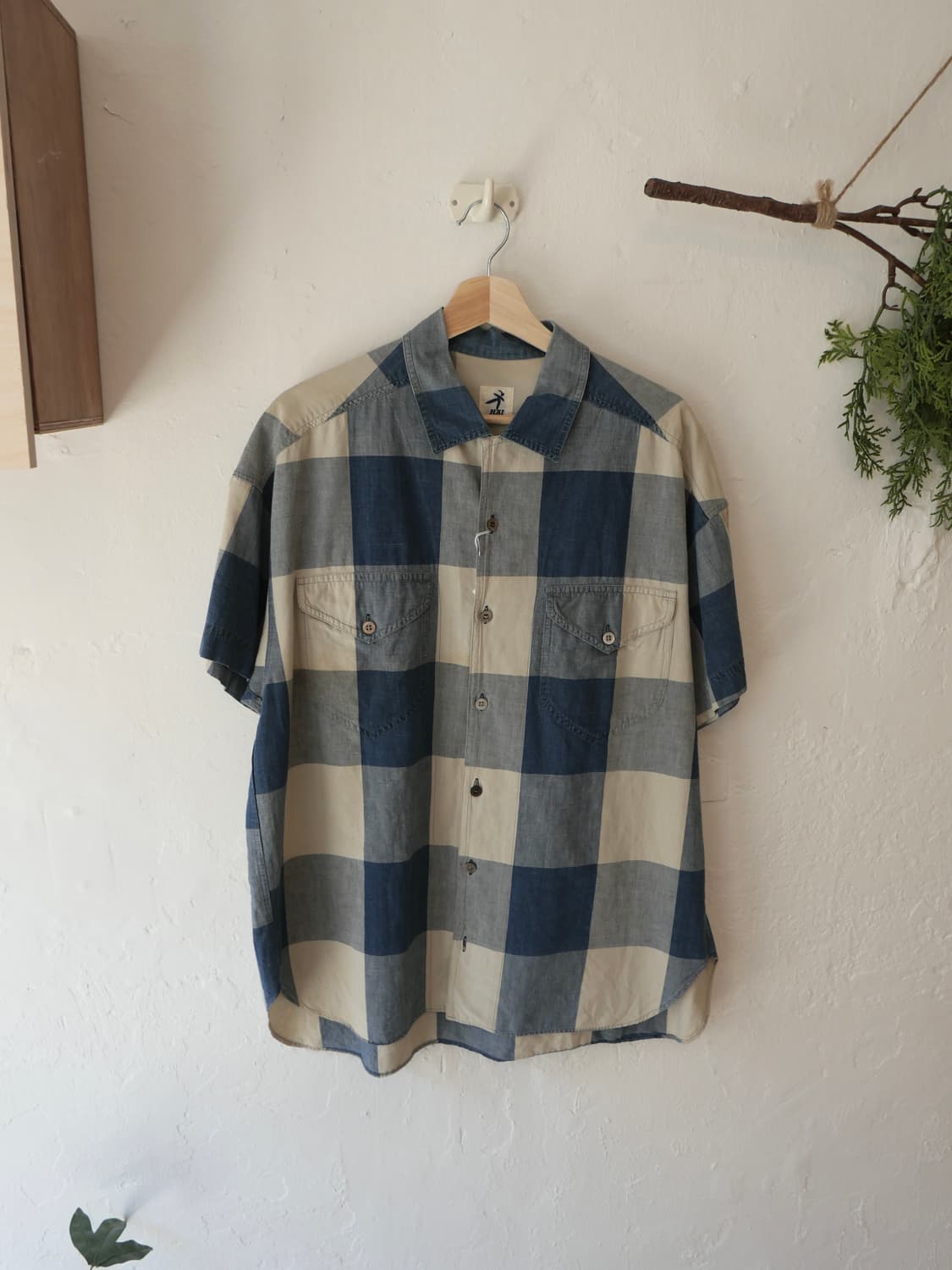 이세이미야케 hai 반팔 체크 셔츠 상품이미지1