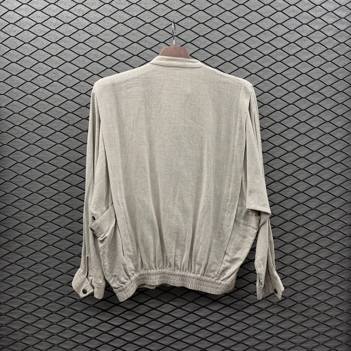 LANCEL 랑셀 스탠드카라 코튼자켓 카라스냅 멀티포켓 디테일 아이보리 상품이미지3