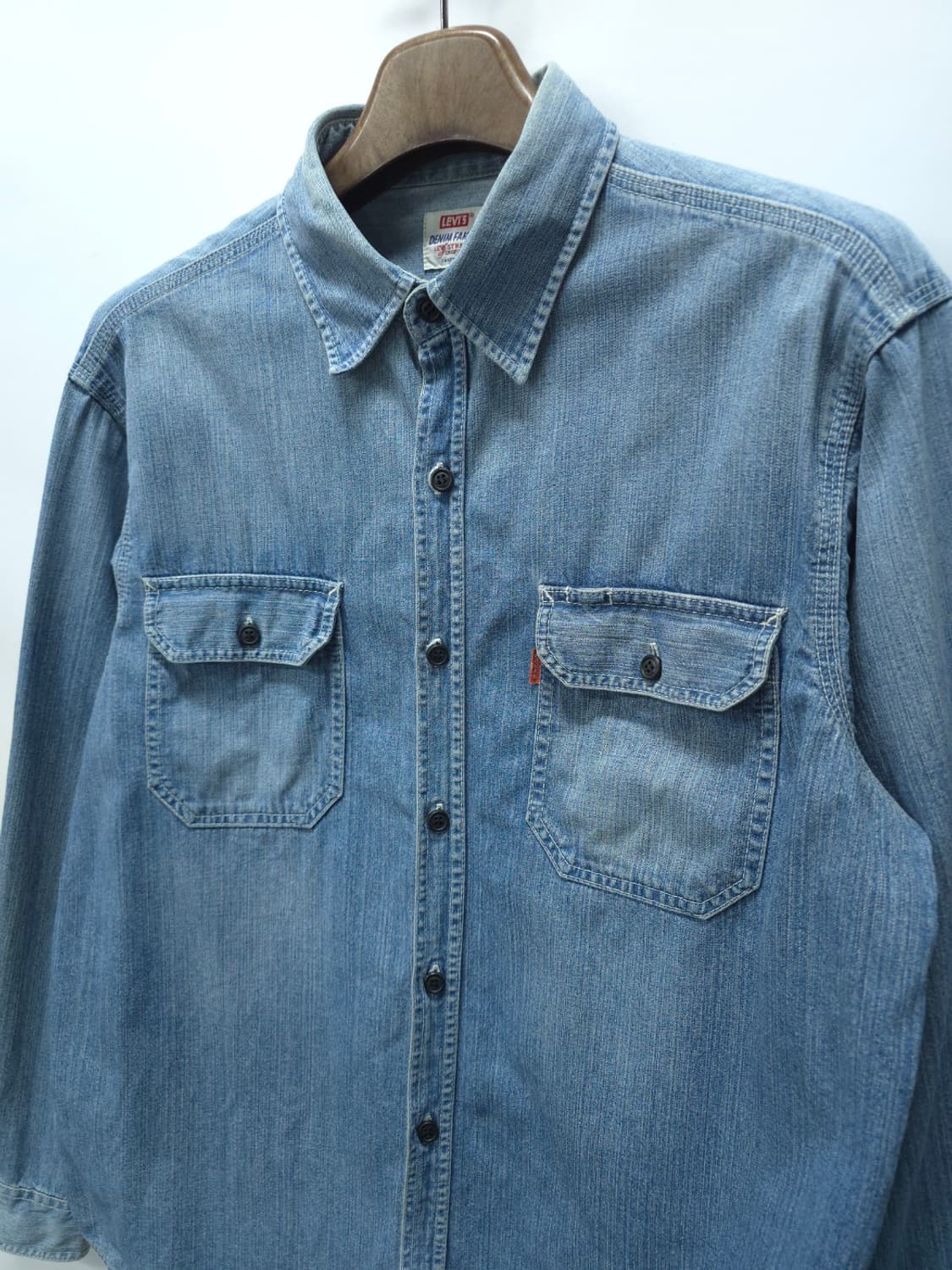 리바이스 데님 셔츠 재팬빈티지 스카이블루 100~105 상품이미지3
