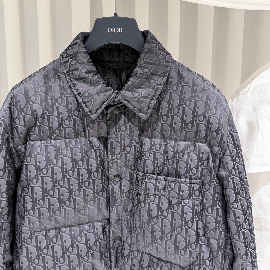 (S+ / 50) / 디올 오블리크 신상 블랙 패딩 / 26년 구매 상품이미지2