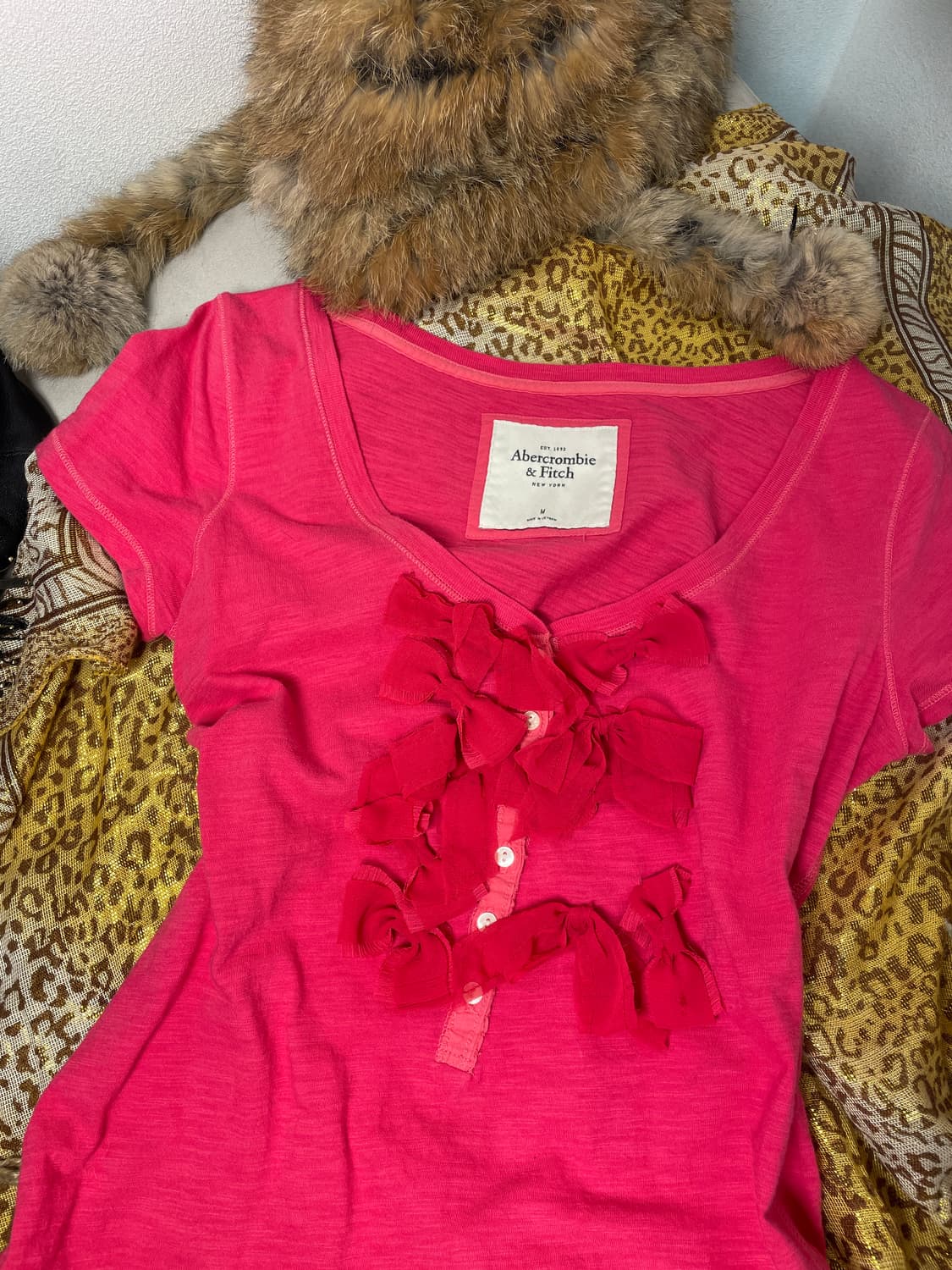 아베크롬비 리본 반팔티 상품이미지1