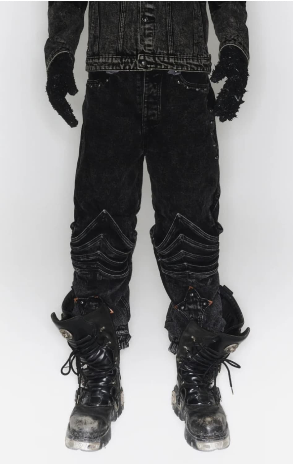 UNIZ WORLD Knight pants Grey washed 상품이미지6