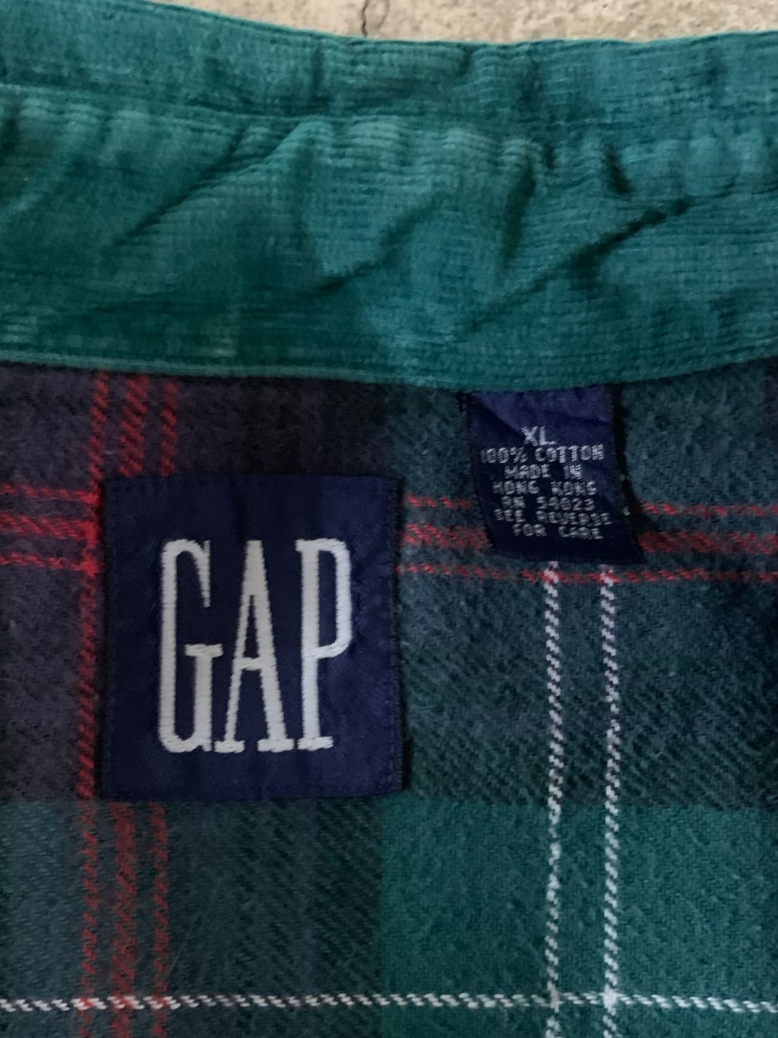 90s 갭 코듀로이 플란넬 스위칭 셔츠 상품이미지5