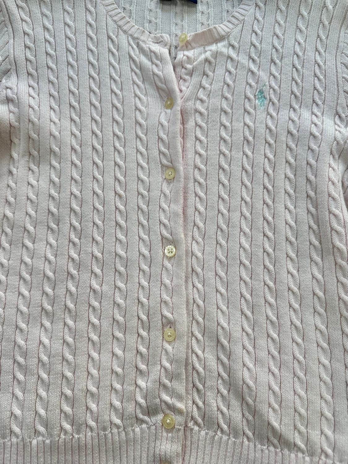 폴로랄프로렌 코튼캔디핑크 꽈배기 케이블니트 가디건 상품이미지5