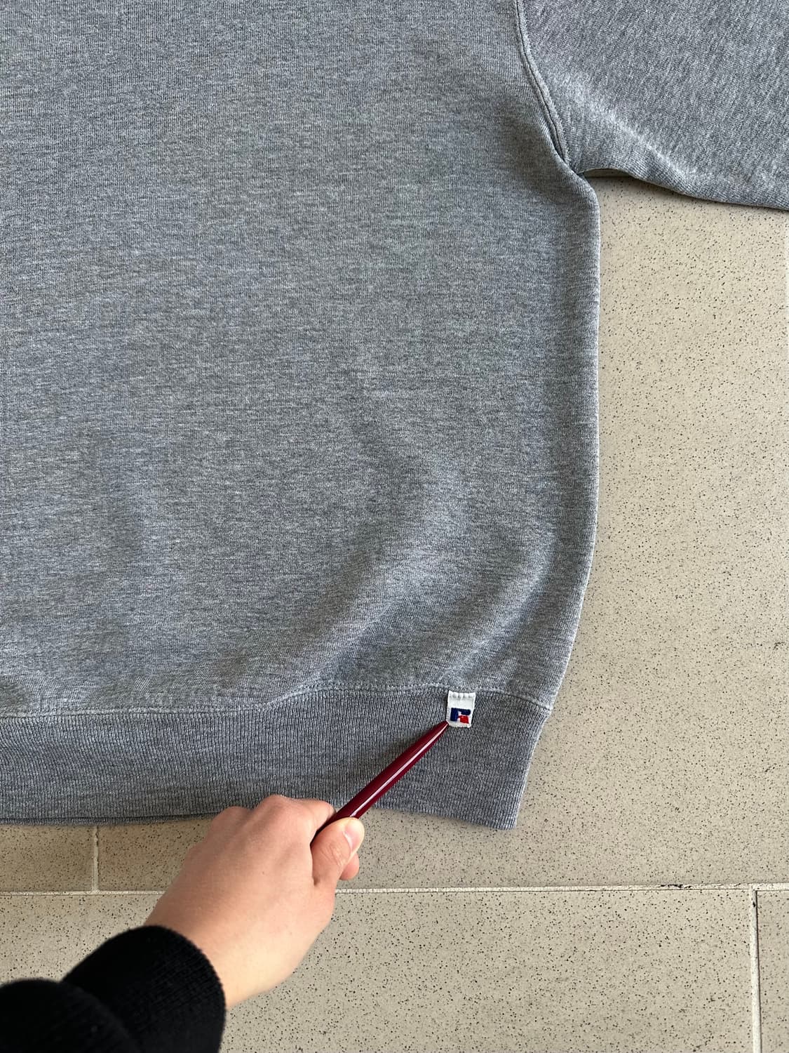 90s 빈티지 러셀 스웻셔츠 그레이 L USA 상품이미지3