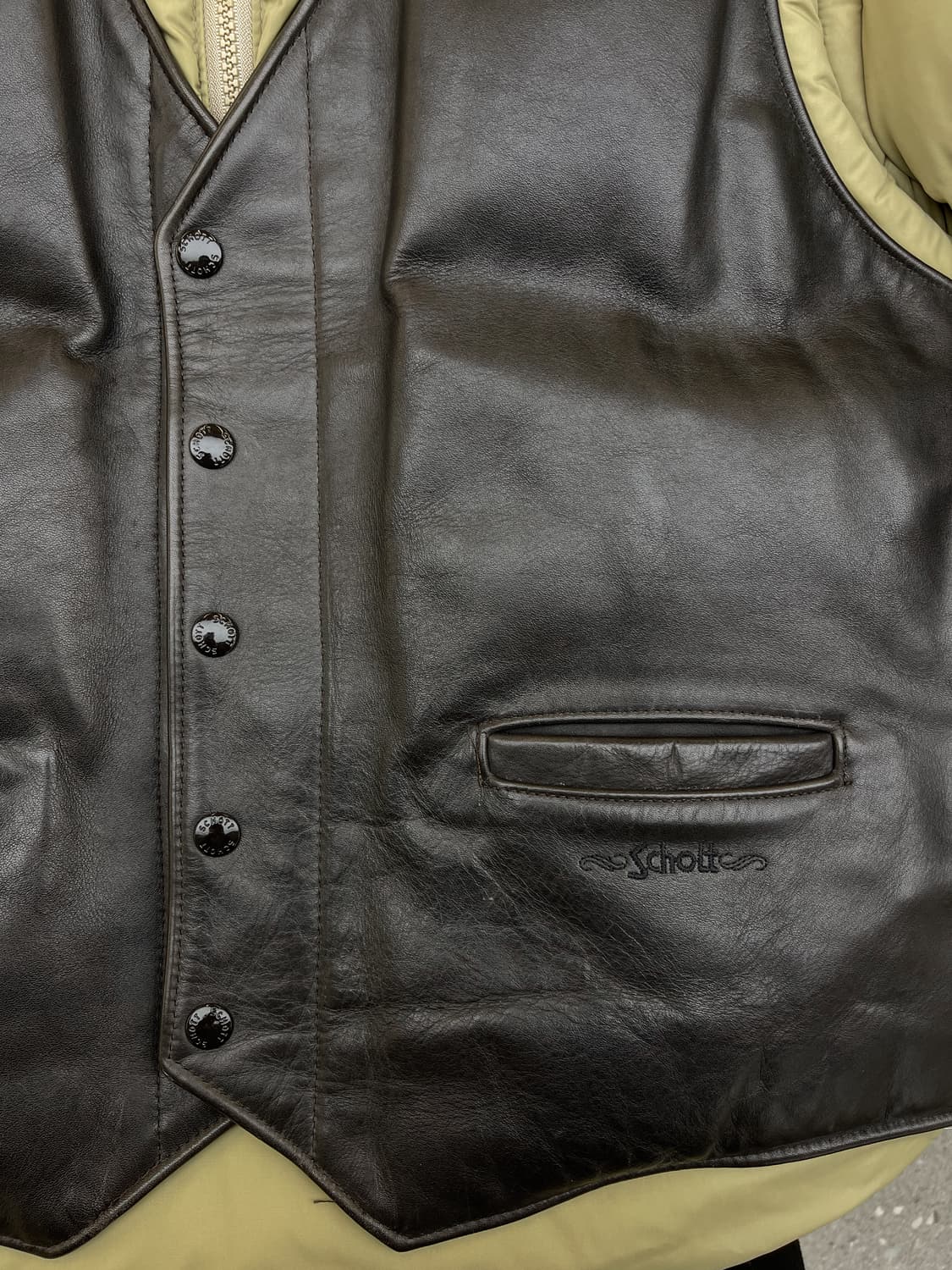 쇼트 80s 2in1 레더 다운 자켓 상품이미지8