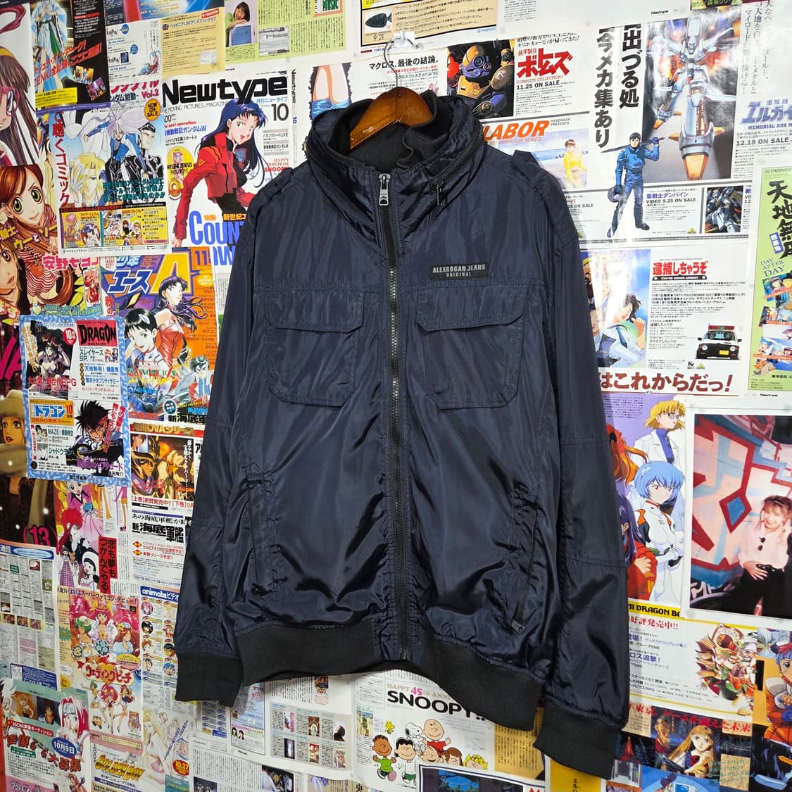 JPN 알렉스 로간 네이비 바람막이 집업 자켓 상품이미지2