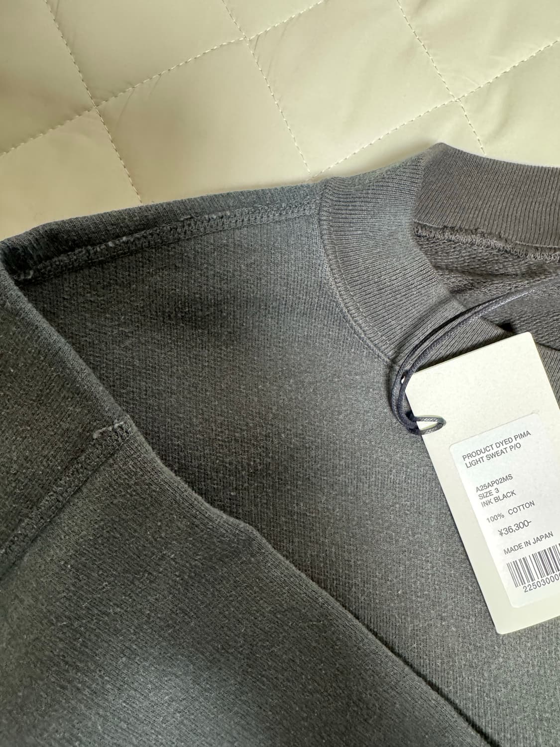 오라리 25AW 프로덕트 다이드 피마 라이트 스웻 풀오버 3 상품이미지5