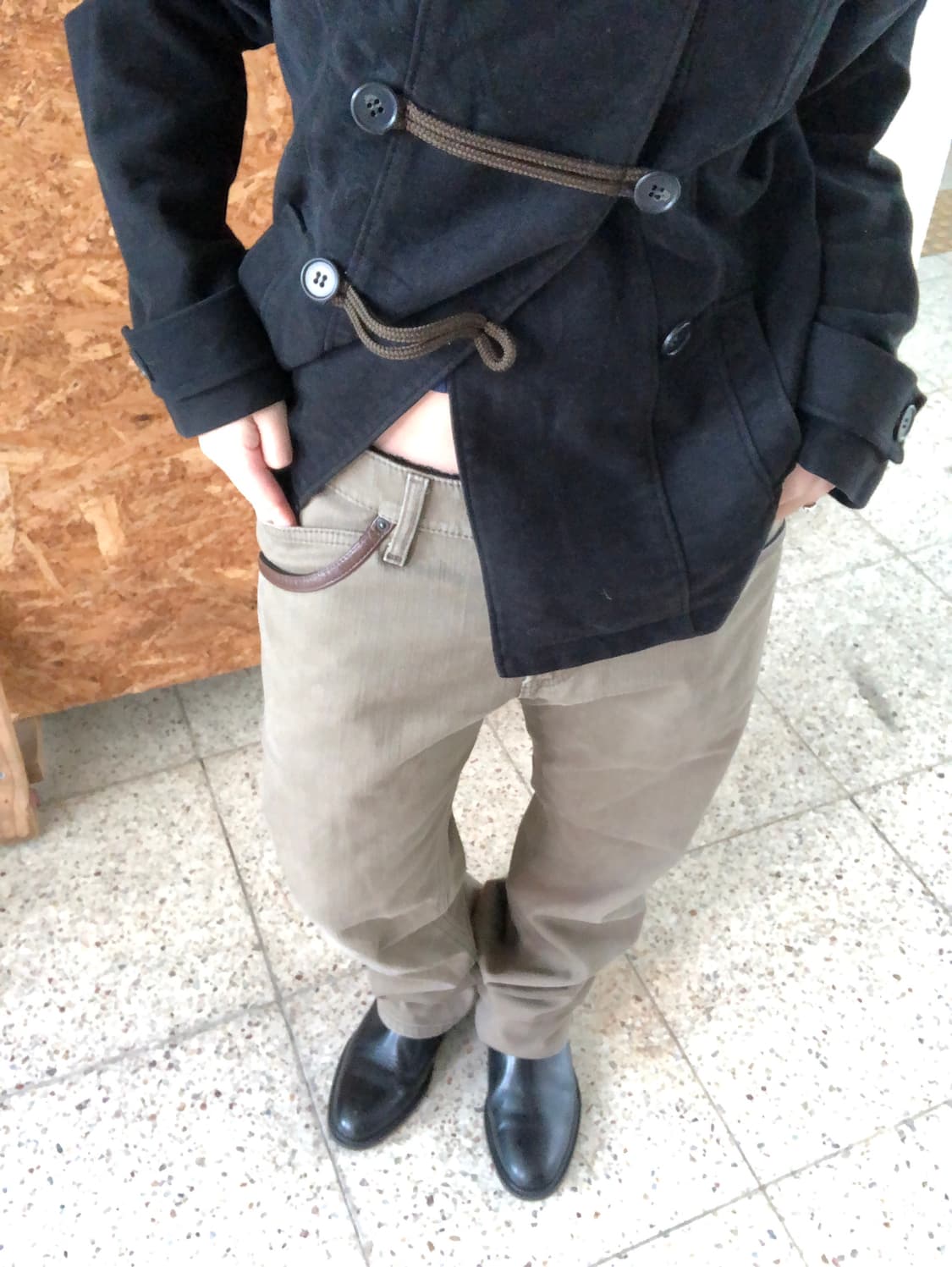 leather-trim pants 상품이미지3