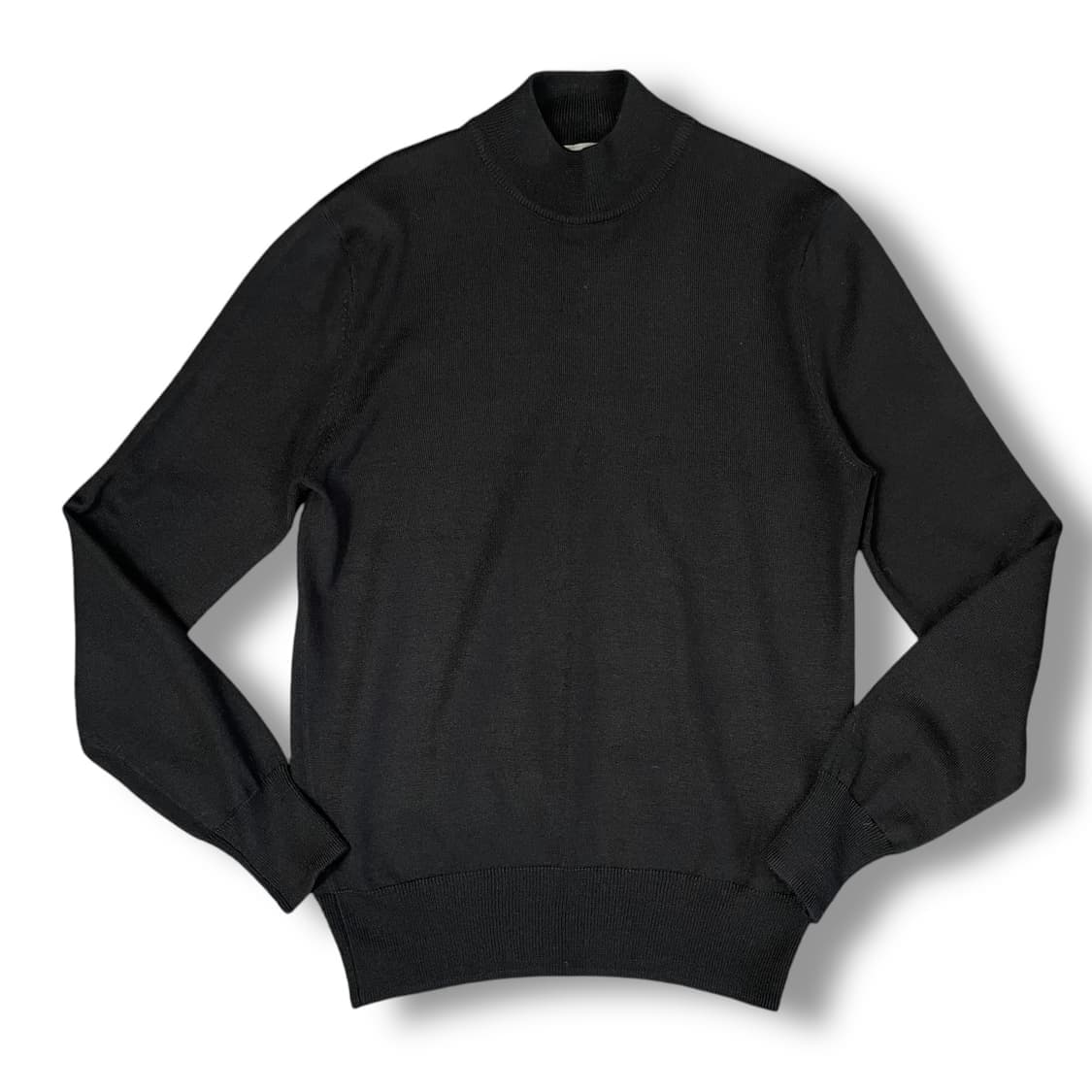 빈티지 블랙 반목 니트 100 상품이미지1