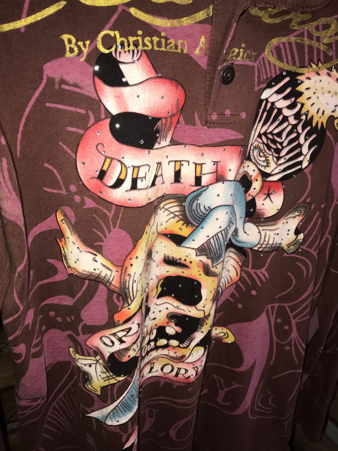 Ed Hardy Burgundy Long Sleeve 상품이미지4