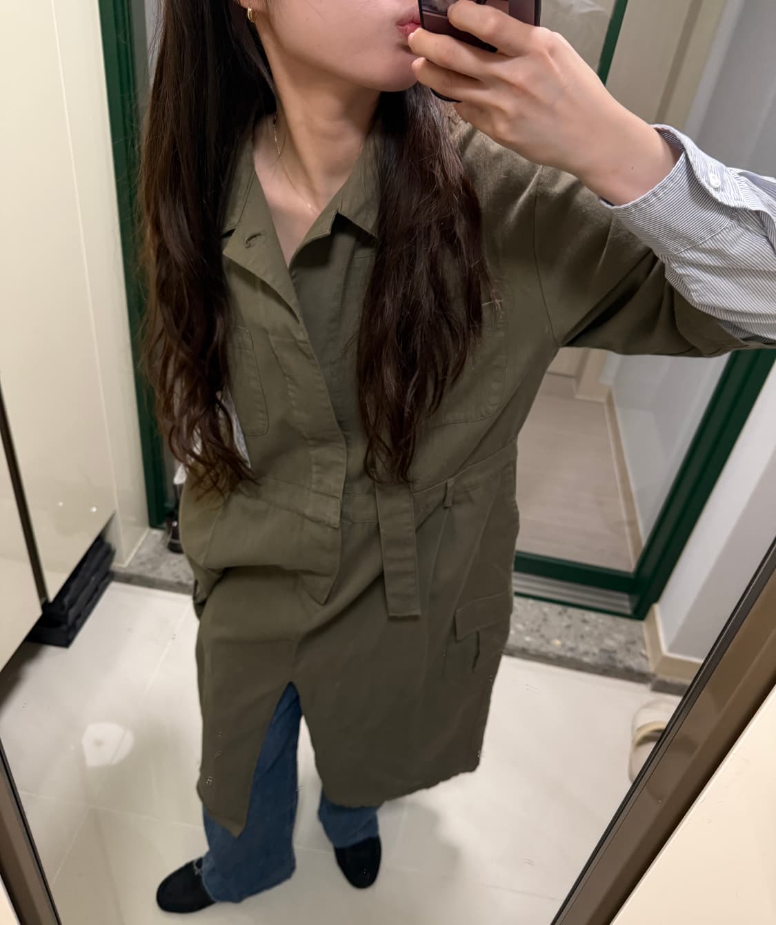 더일마 점프수트 카키  상품이미지6