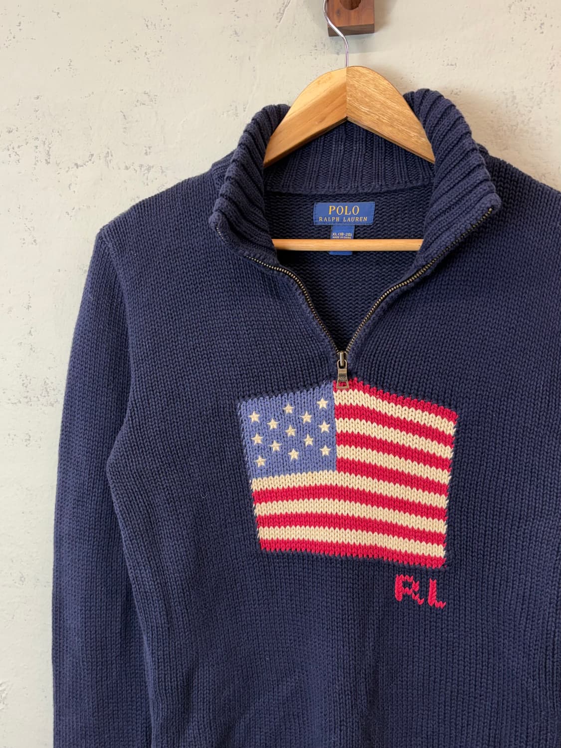 폴로랄프로렌 보이즈 성조기 니트 반집업 상품이미지4