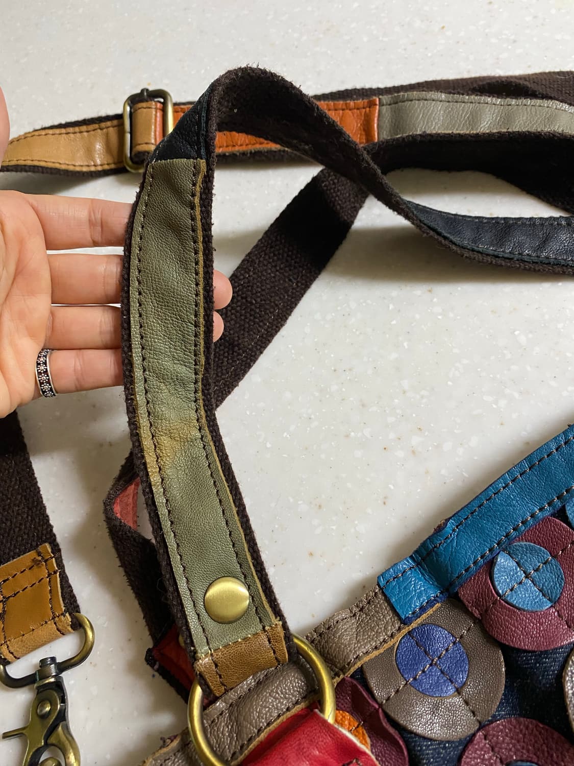 빈티지 가죽 빅백 상품이미지6