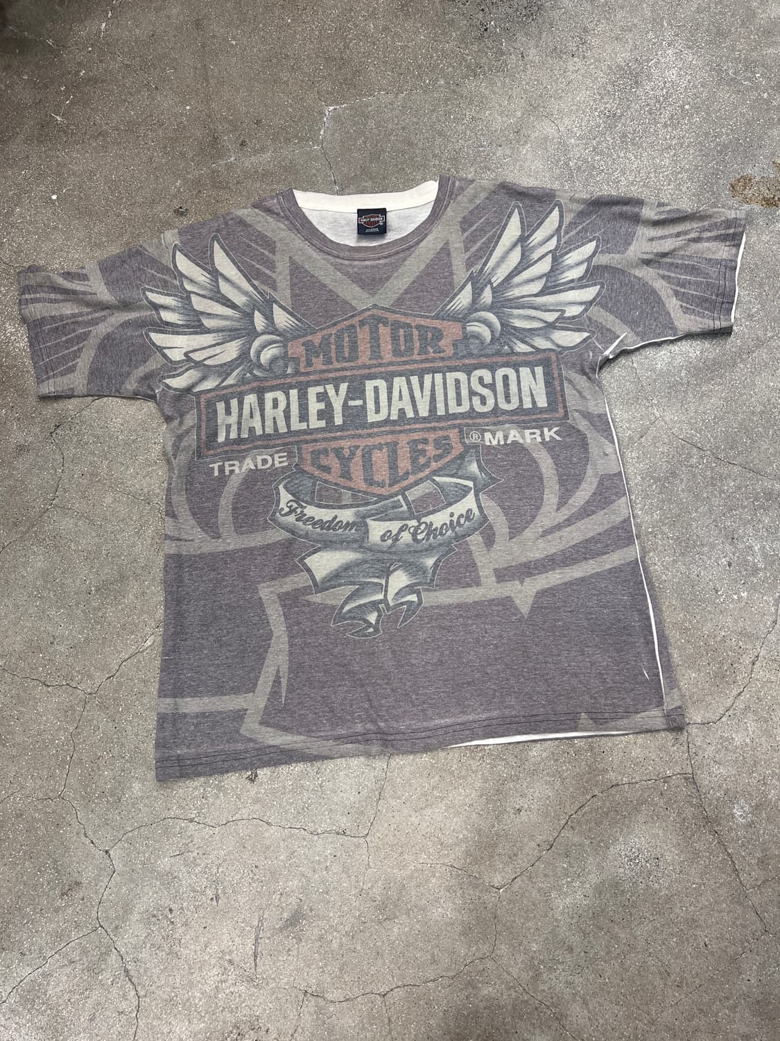 할리데이비슨 전사프린트 반팔 티셔츠 상품이미지1