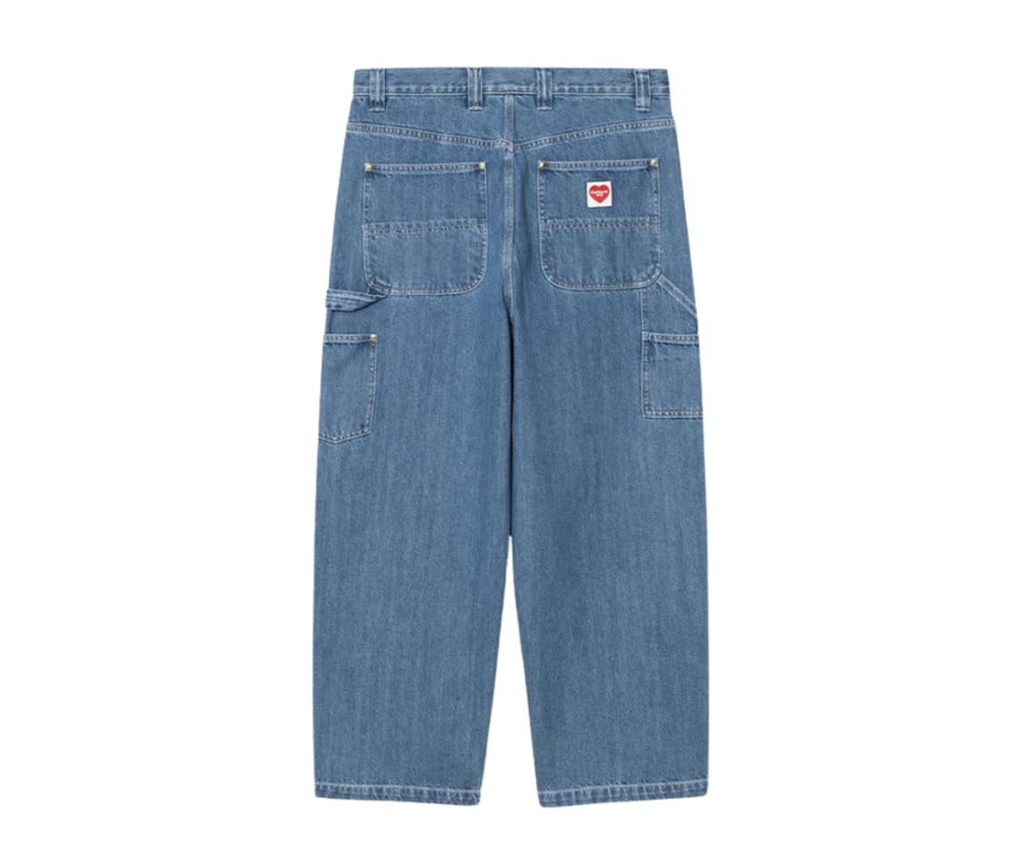 [L] 칼하트 WIP 내쉬 더블 니 팬츠 블루 스톤 워시드 상품이미지2