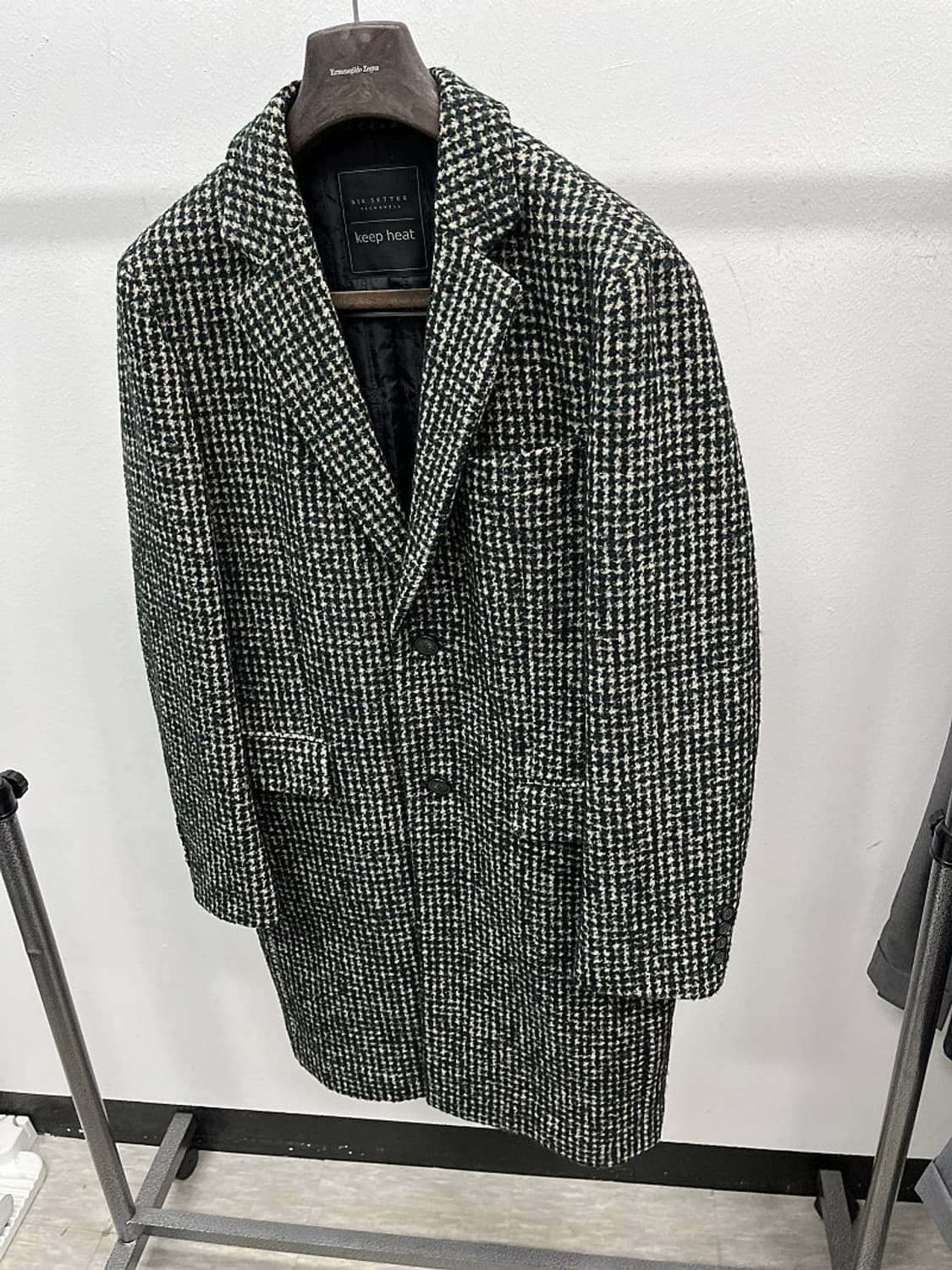 105) 마에스트로 딥그린 트위드 울코트  상품이미지3