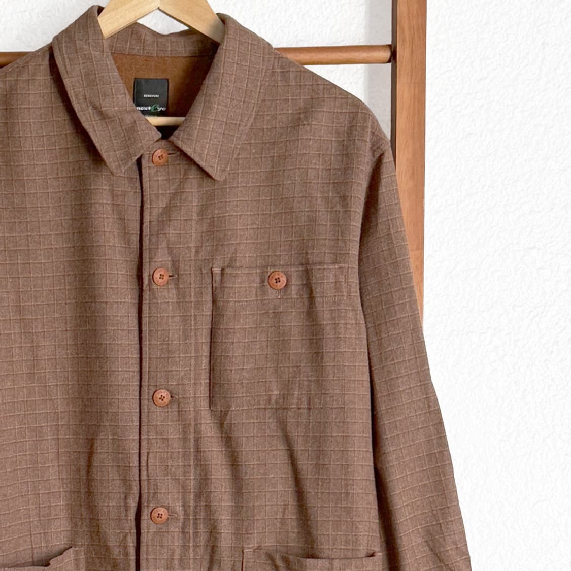 윈디버프 브라운 체크 셔츠자켓 상품이미지2