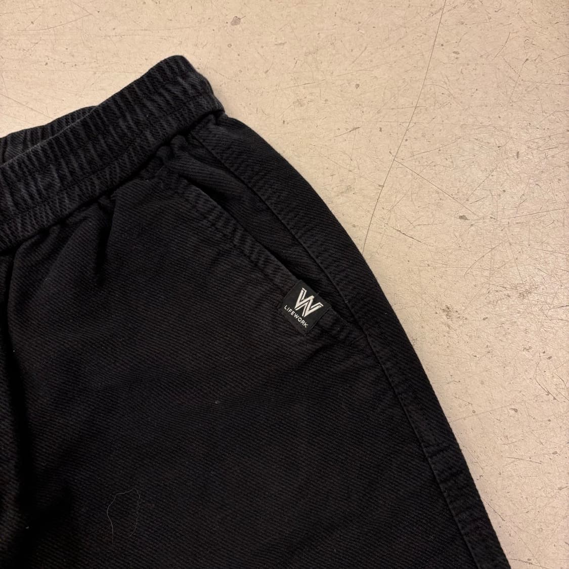 라이프워크 블랙 코튼 팬츠 상품이미지2