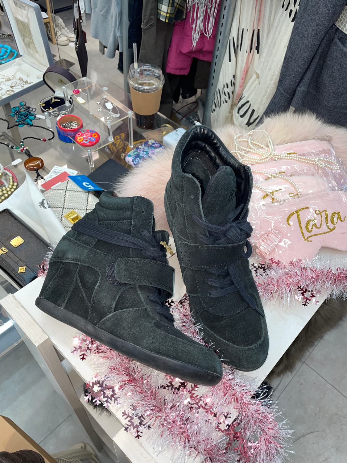 ASH 아쉬 블랙 보위 웨지힐 스니커즈 상품이미지1