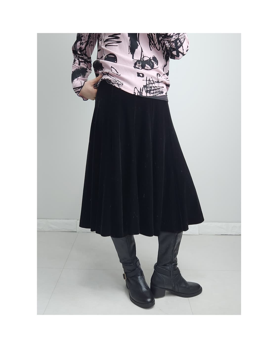 벨벳 스커트 상품이미지1