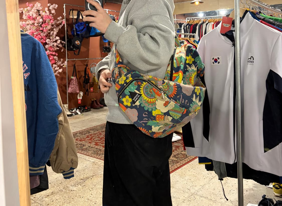 라프시몬스x이스트팩 플라워 크로스백 상품이미지3