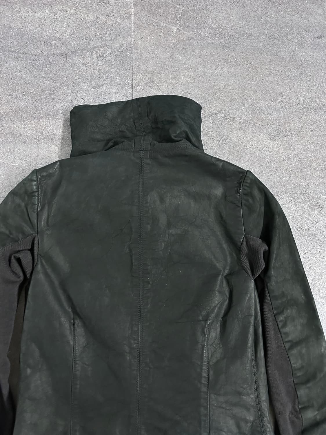 릭오웬스 카프스킨 드레이프 하이넥 자켓 상품이미지6